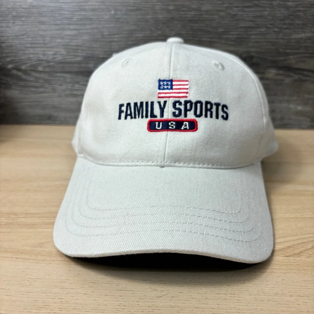 Family Sports Hat Cap Strap Back Brown Tan Beige Adjustable‎
